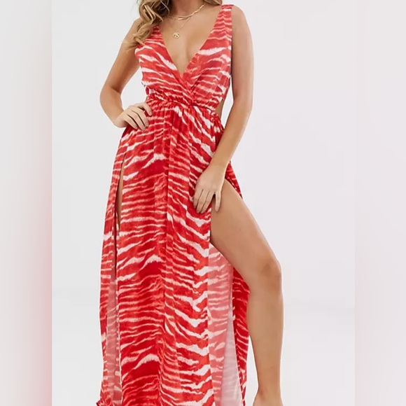 ASOS beach summer sexy long party dress - Picture 1 of 7